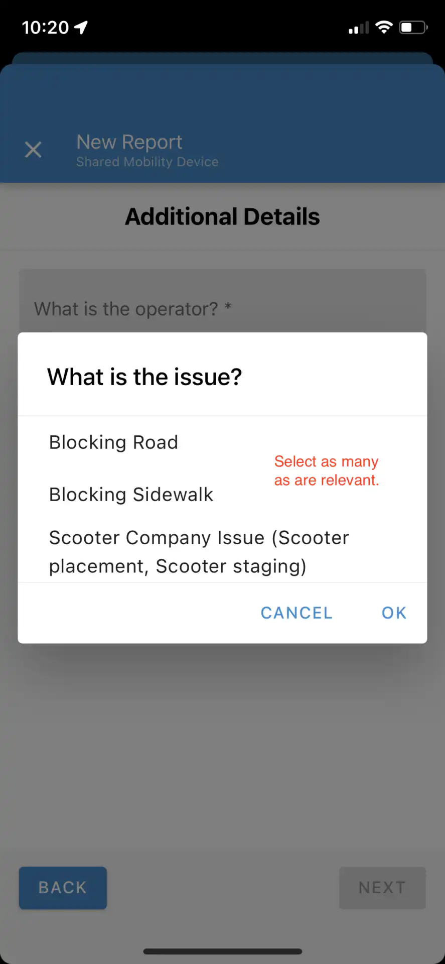 Indicate the issue - one or more.